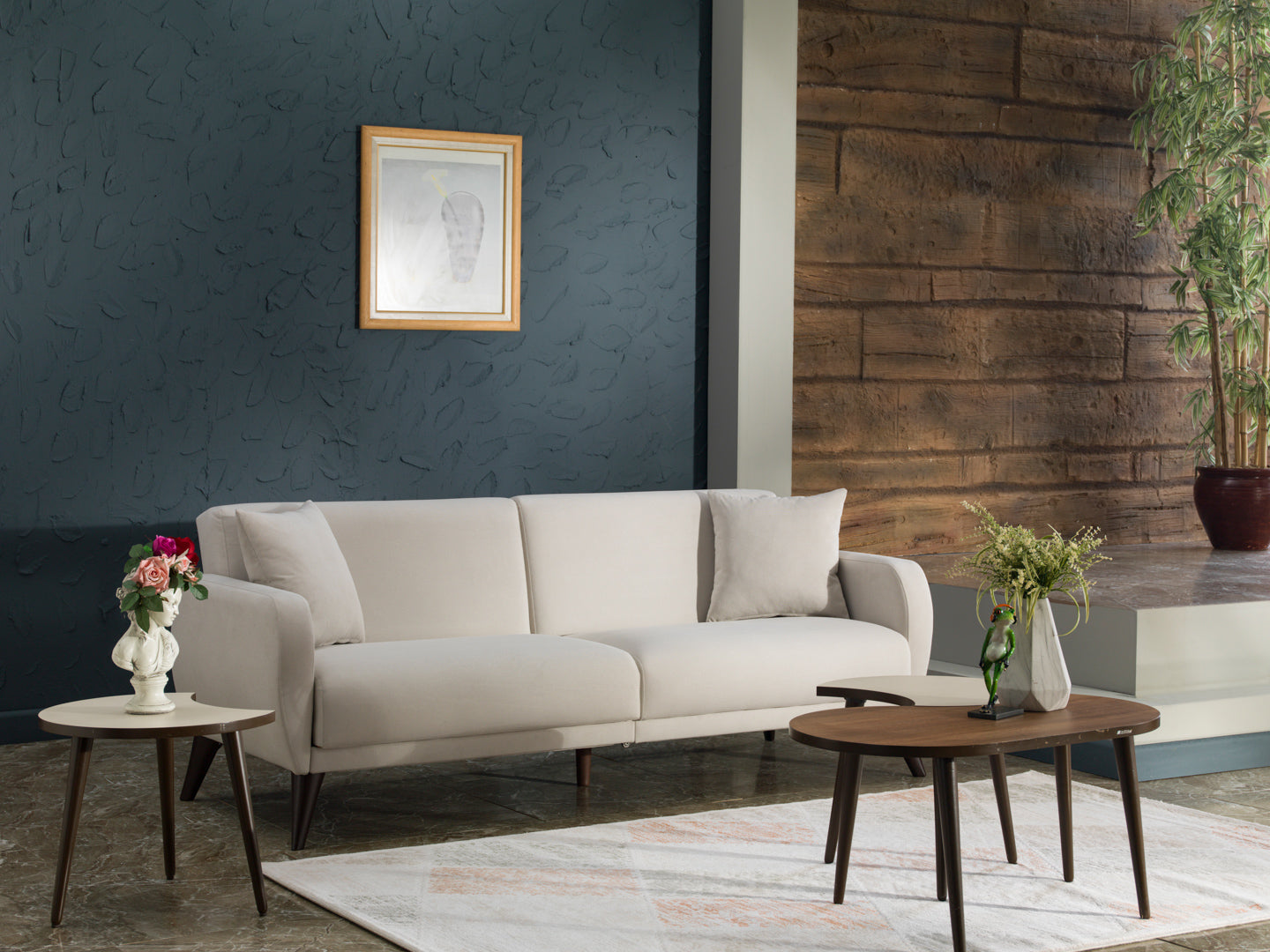 Lelana 78.75'' Sleeper Sofa with Storage Taupe by Bellona